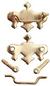 Brass Dollhouse Chippendale Drawer Pulls