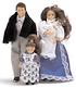 Brunette Victorian Dollhouse Doll Family